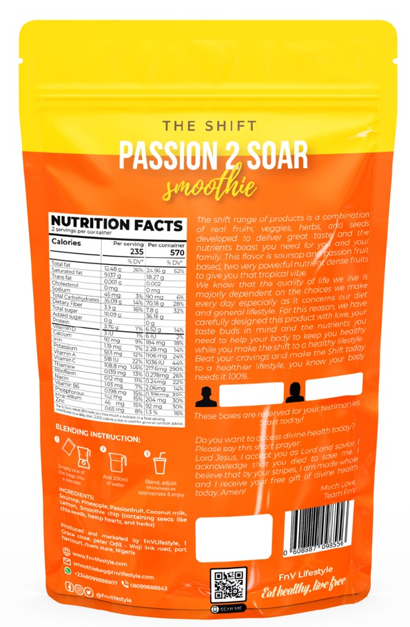 Passion 2 Soar Smoothie (Pack of 5)